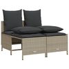 vidaXL Set Divano da Giardino 4pz con Cuscini Grigio Chiaro Polyrattan