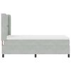 vidaXL Letto con Box Springs LED e Materasso Grigio chiaro 90 x 200 cm