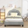 vidaXL Struttura letto bambini con testata Grigio chiaro 90 x 190 cm