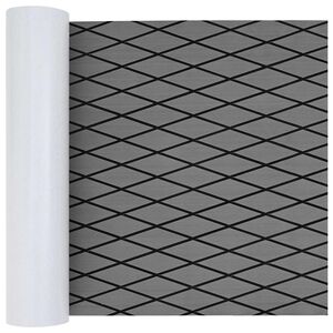 vidaXL Tappetino per Barche Grigio Chiaro e Nero 190 x 70 cm EVA