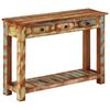 vidaXL Tavolo Consolle 110x30x76 cm in Legno Massello Riciclato