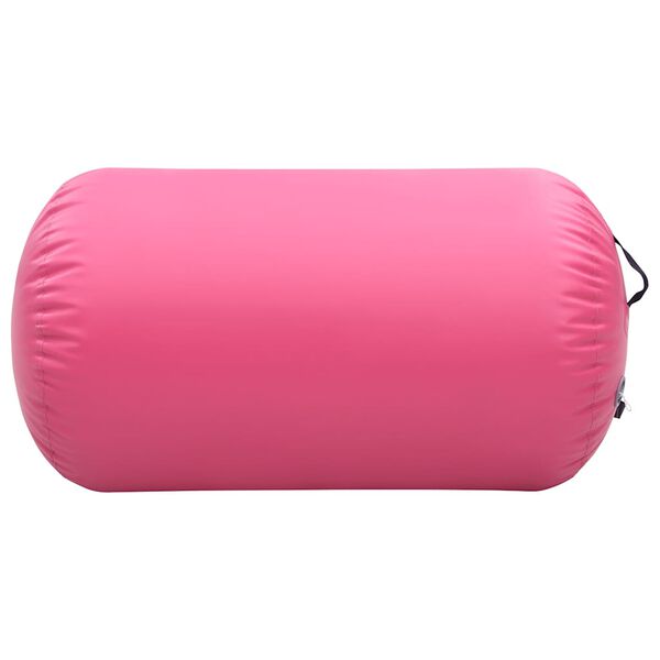 vidaXL Rullo da Ginnastica Gonfiabile con Pompa 100x60 cm in PVC Rosa