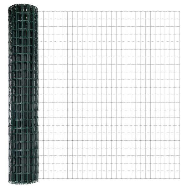 vidaXL Recinzione Euro Verde 1.6 x 10 m Ferro rivestito in PVC