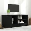 vidaXL Mobile Porta TV Nero 80x35x36,5 cm in Legno Multistrato