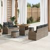 vidaXL Set Divano da Giardino con cuscino con cuscino 8 pcs Grigio