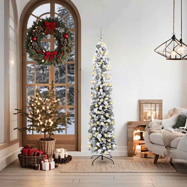 vidaXL Albero di Natale artificiale con 300 LED Verde 180 cm