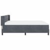 vidaXL Letto a molle con materasso Grigio scuro 200 x 180 cm Velluto