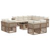 vidaXL Set Divano da Giardino 12 pz Beige polyrattan