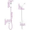 vidaXL Set di doccia con soffione Cromo G 1 / 2 pollici