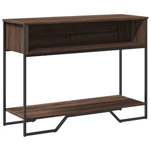 vidaXL Tavolo Consolle Rovere Marrone 100x35x74,5 cm in Truciolato