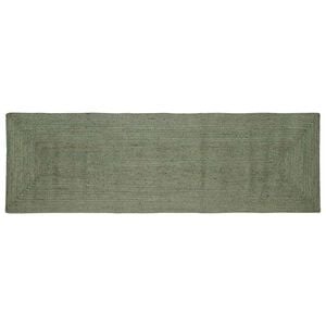 vidaXL Tappeti per area Rettangolare Verde Oliva 80 x 300 cm Juta