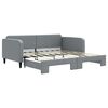 vidaXL Divano Letto con Letto Estraibile Grigio Chiaro 90x190 Tessuto