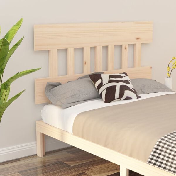 vidaXL Testiera per Letto 143,5x3x81 cm in Legno Massello di Pino