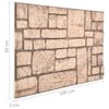 vidaXL Pannelli Murali 3D con Design a Mattoni Beige 10 pz EPS