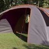 vidaXL Tenda a tunnel con tetto Grigio e arancione 700 x 590 x 215 cm