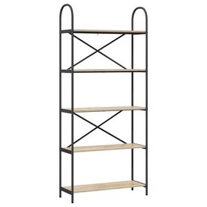 vidaXL Libreria 5 livelli 80 x 30 x 183 cm Legno ingegnerizzato