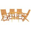 vidaXL Set da Pranzo per Giardino 5 pcs Marrone