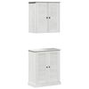 vidaXL Set di mobili per il bagno 2 pz Bianco e Bianco Antico