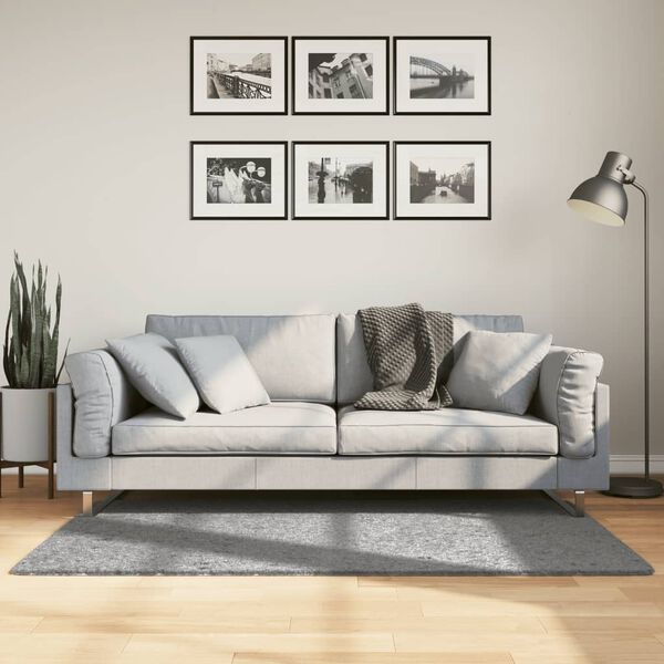 vidaXL Tappeto Shaggy PAMPLONA a Pelo Lungo Moderno Grigio 80x150 cm