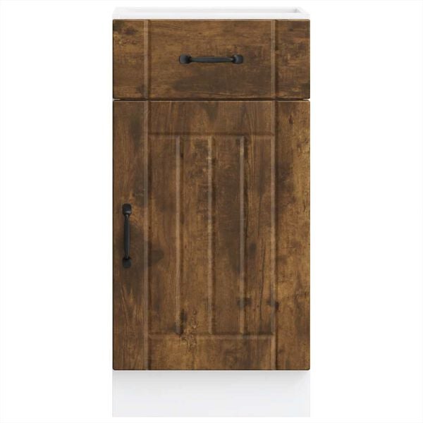 vidaXL Base da Cucina Lucca Rovere Fumo in Legno Multistrato