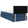vidaXL Letto con contenitore e LED con led Blu 100 x 200 cm Tessuto