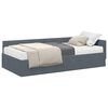 vidaXL Struttura Letto Angolare con Materasso 2 pz Grigio Scuro