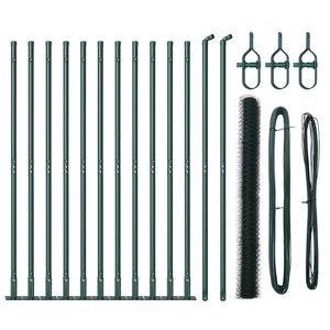 vidaXL Recinzione esagonale con base in cemento 25 x 1,4 m Verde Rete