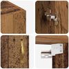 vidaXL Mobiletto a muro 2 pcs Legno vecchio 69,5 x 34 x 90 cm