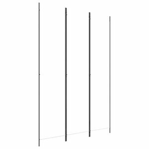 vidaXL Divisorio a 3 Pannelli bianco 150x220 cm in Tessuto