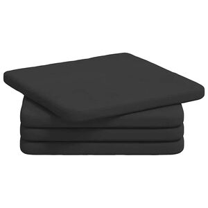 vidaXL Cuscini per Seduta 4 pz Tessuto in Microfibra Nero