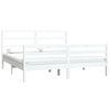 vidaXL Giroletto Bianco in Legno Massello 180x200 cm Super King