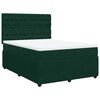 vidaXL Giroletto a Molle con Materasso Verde Scuro 140x200 cm Velluto