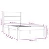 vidaXL Giroletto senza Materasso 100x200 cm in Legno Massello di Pino