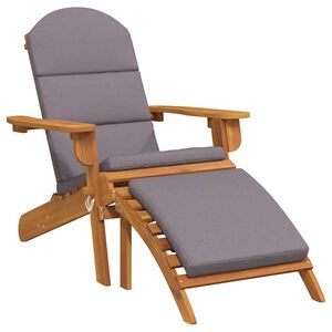 vidaXL Sedia Adirondack Giardino con Poggiapiedi Legno Massello Acacia