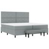 vidaXL Letto a molle con materasso Grigio chiaro 200 x 200 cm Tessuto