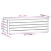 vidaXL Contenitore Portaoggetti Bianco 109x36,5x33cm Massello di Pino