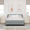 vidaXL Letto a molle con materasso Grigio chiaro 140 x 200 cm Tessuto