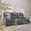 vidaXL Divano Massaggiante Reclinabile a 3 Posti Grigio Chiaro Tessuto