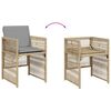 vidaXL Set Pranzo da Giardino 5 pz con Cuscini Beige Misto Polyrattan