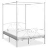 vidaXL Giroletto Baldacchino senza Materasso Bianco 160x200 cm Metallo