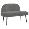 vidaXL Panchina imbottita con schienale Grigio scuro 110 x 60 x 76 cm
