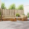 vidaXL Set di divani da esterno con cuscino 6 pcs Naturale e Beige