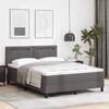 vidaXL Letto a molle con materasso Grigio 140 x 200 cm Pelle sintetica