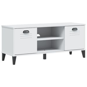 vidaXL Panca Portascarpe VIKEN Bianca 106x35x45 cm Legno Multistrato
