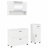 vidaXL Set di mobili per il bagno con cassetto 3 pcs Bianco Lucido