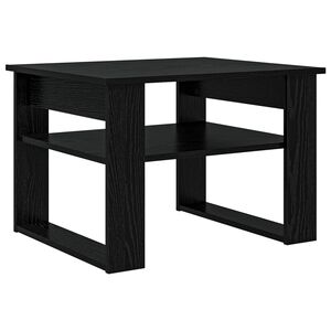 vidaXL Tavolino da salotto Rovere Nero 64 x 54 x 44 cm