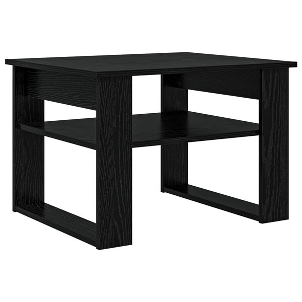 vidaXL Tavolino da salotto Rovere Nero 64 x 54 x 44 cm