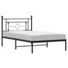 vidaXL Giroletto con Testiera in Metallo Nero 107x203 cm