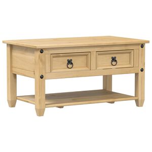 vidaXL Tavolino con Cassetti Corona 85x50x45 cm Legno Massello di Pino
