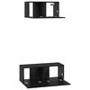 vidaXL Set mobile TV 2 pcs Rovere Nero Legno multistrato